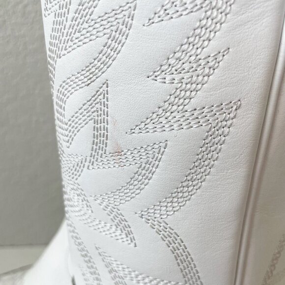 Lane MEGAN MORONEY Cowboy Boots Smokeshow Womens 9.5 White Western Cowgirl Tall - Picture 5 of 13
